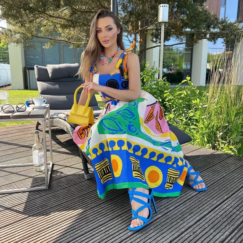 Bloggers fav 🧡 Zara multicolor printed set